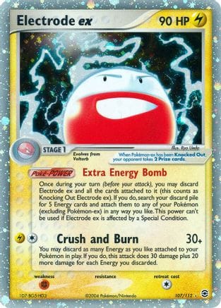 'Pokemon - 'Electrode ex 107  FireRed & LeafGreen - Ultra Rare