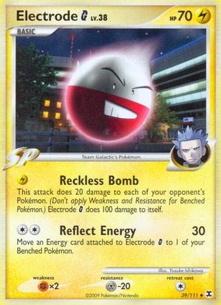 'Pokemon - 'Electrode G 039  - Reverse Holofoil Rising Rivals - Uncommon