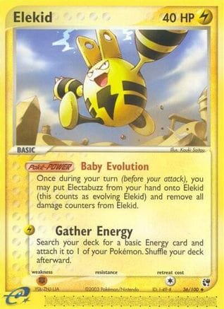 'Pokemon - 'Elekid 036  Sandstorm - Uncommon