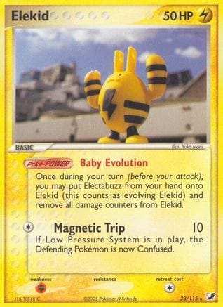 'Pokemon - 'Elekid 023  - Reverse Holofoil Unseen Forces - Rare