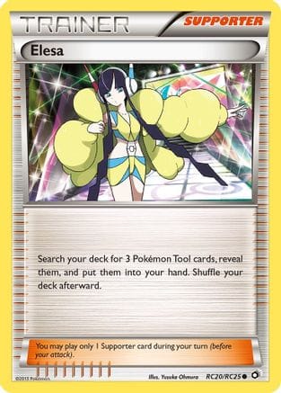 'Pokemon - 'Elesa RC20/RC25  - Holofoil Legendary Treasures Radiant Collection - Common