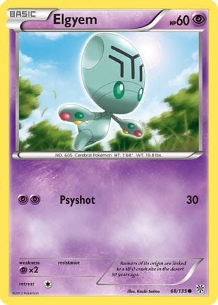 'Pokemon - 'Elgyem (68) 068  - Reverse Holofoil Plasma Storm - Common