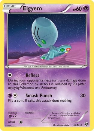 'Pokemon - 'Elgyem (69) 069  Plasma Storm - Uncommon