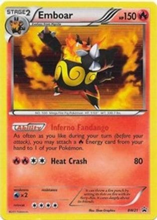 'Pokemon - 'Emboar BW21  - Holofoil Black and White Promos - Promo