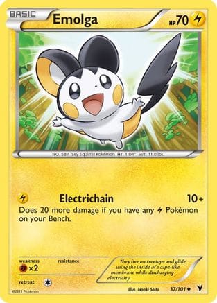 'Pokemon - 'Emolga 037  Noble Victories - Uncommon