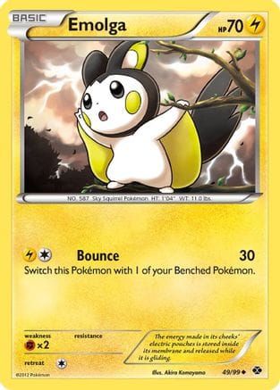 'Pokemon - 'Emolga 049/99  Next Destinies - Uncommon