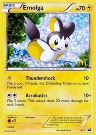 'Pokemon - 'Emolga 006/12  - Holofoil McDonalds Promos 2012 - Promo