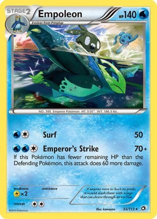 'Pokemon - 'Empoleon 035/113  Legendary Treasures - Rare