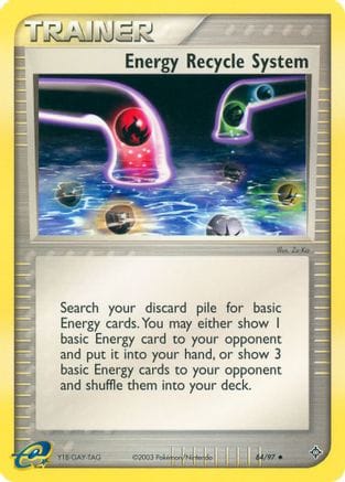 'Pokemon - 'Energy Recycle System 084/97  - Reverse Holofoil Dragon - Uncommon