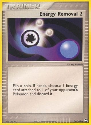 'Pokemon - 'Energy Removal 2 074/108  - Reverse Holofoil Power Keepers - Uncommon