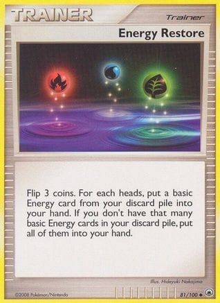 'Pokemon - 'Energy Restore 081  - Reverse Holofoil Majestic Dawn - Uncommon