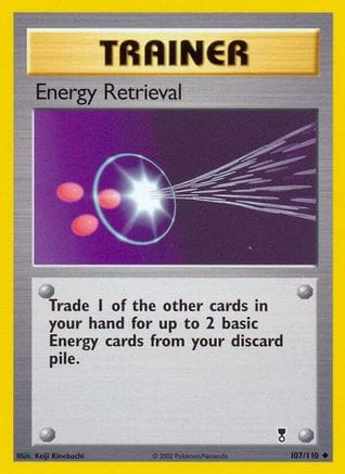 'Pokemon - 'Energy Retrieval 107/110  - Reverse Holofoil Legendary Collection - Uncommon