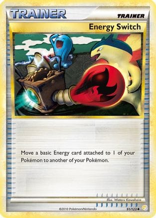 'Pokemon - 'Energy Switch 091/123  - Reverse Holofoil HeartGold SoulSilver - Uncommon