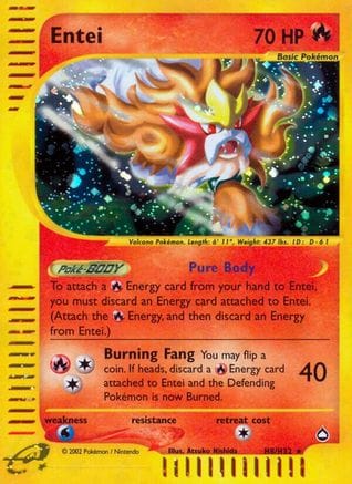 'Pokemon - 'Entei (H8) 0H8  - Holofoil Aquapolis - Holo Rare