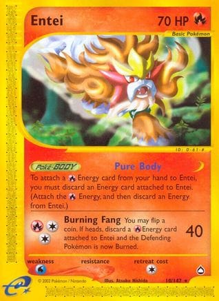'Pokemon - 'Entei 010  Aquapolis - Rare