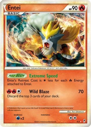 'Pokemon - 'Entei (Shiny) SL3  - Holofoil Call of Legends - Shiny Holo Rare
