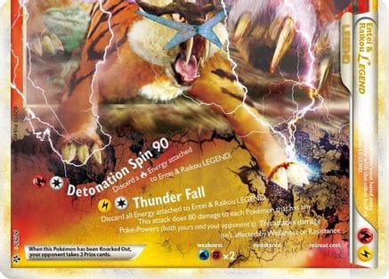 'Pokemon - 'Entei & Raikou Legend (bottom) 091  - Holofoil Unleashed - Ultra Rare