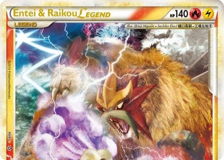 'Pokemon - 'Entei & Raikou Legend (top) 090  - Holofoil Unleashed - Ultra Rare