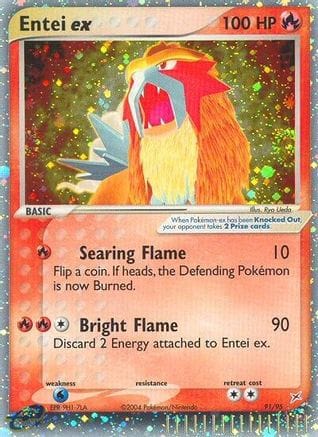 'Pokemon - 'Entei ex 091  - Holofoil Team Magma vs Team Aqua - Ultra Rare