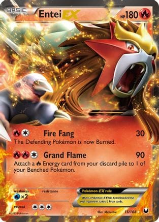 'Pokemon - 'Entei EX 013  - Holofoil Dark Explorers - Ultra Rare