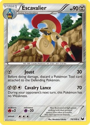 'Pokemon - 'Escavalier 074  Dark Explorers - Rare