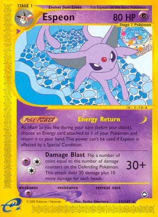 'Pokemon - 'Espeon 011  Aquapolis - Rare