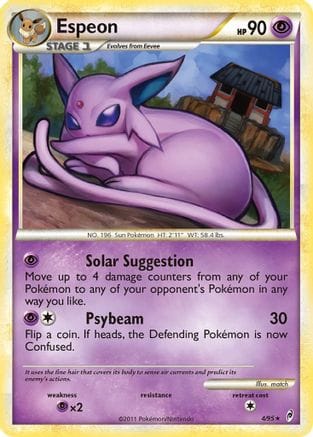 'Pokemon - 'Espeon 004  - Holofoil Call of Legends - Holo Rare