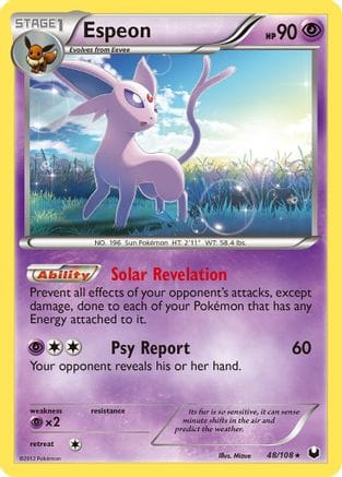 'Pokemon - 'Espeon 048/108  - Reverse Holofoil Dark Explorers - Rare