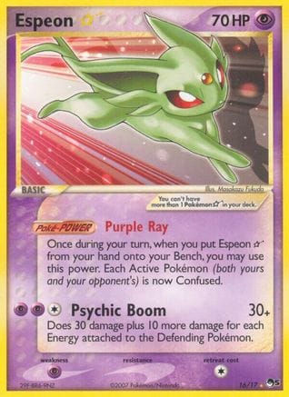 'Pokemon - 'Espeon Star 016  POP Series 5 - Ultra Rare