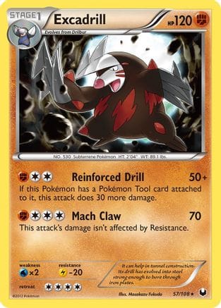 'Pokemon - 'Excadrill (57) 057  Dark Explorers - Rare