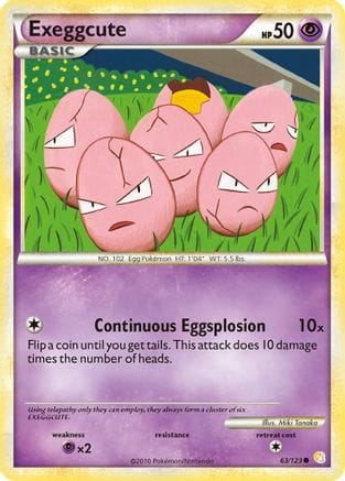 'Pokemon - 'Exeggcute 063  HeartGold SoulSilver - Common
