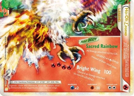 'Pokemon - 'Ho-Oh Legend (Bottom) 112  - Holofoil HeartGold SoulSilver - Ultra Rare