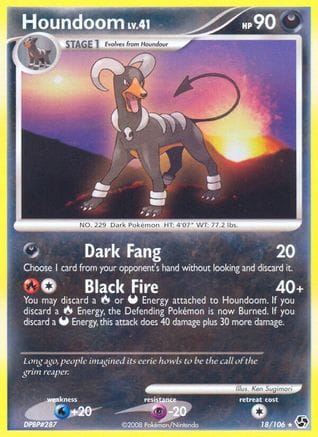 'Pokemon - 'Houndoom 018  - Reverse Holofoil Great Encounters - Rare