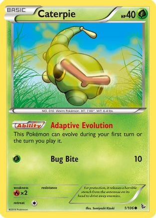 'Pokemon - 'Caterpie 001/106  XY  Flashfire - Common