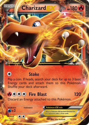 'Pokemon - 'Charizard EX (11) 011/106  - Holofoil XY  Flashfire - Ultra Rare