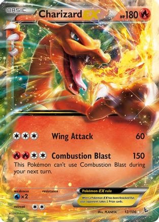 'Pokemon - 'Charizard EX (12) 012/106  - Holofoil XY  Flashfire - Ultra Rare