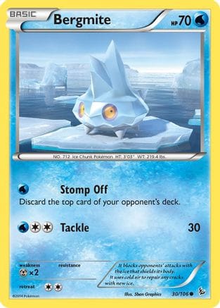 'Pokemon - 'Bergmite 030  XY  Flashfire - Common