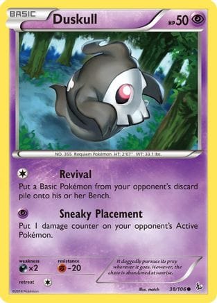 'Pokemon - 'Duskull 038  - Reverse Holofoil XY  Flashfire - Common