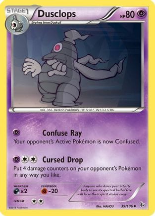 'Pokemon - 'Dusclops 039  XY  Flashfire - Uncommon