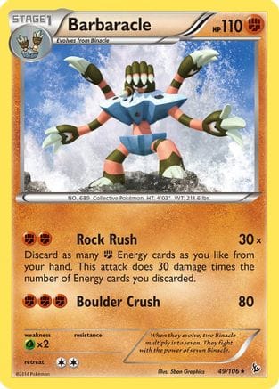 'Pokemon - 'Barbaracle 049  XY  Flashfire - Rare