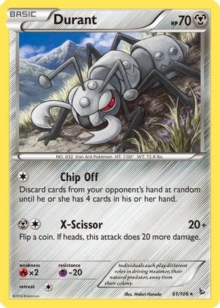 'Pokemon - 'Durant 061  XY  Flashfire - Rare