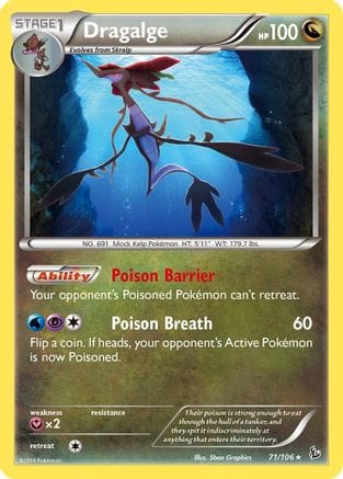 'Pokemon - 'Dragalge 071/106  XY  Flashfire - Rare