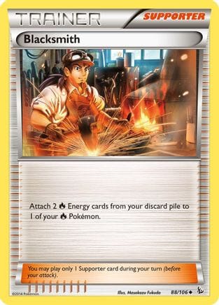 'Pokemon - 'Blacksmith 088/106  - Reverse Holofoil XY  Flashfire - Uncommon