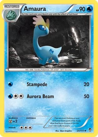 'Pokemon - 'Amaura 025/111  XY  Furious Fists - Uncommon