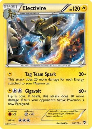 'Pokemon - 'Electivire 030  XY  Furious Fists - Rare