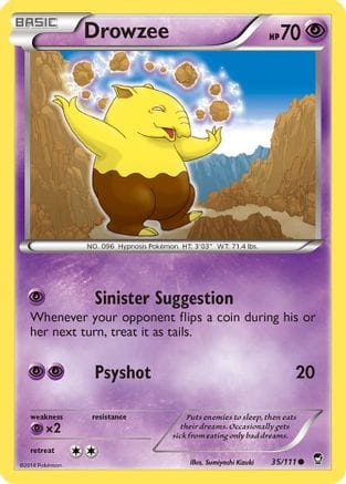 'Pokemon - 'Drowzee 035  XY  Furious Fists - Common