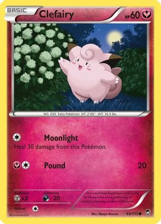 'Pokemon - 'Clefairy (69) 069/111  XY  Furious Fists - Common
