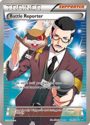 'Pokemon - 'Battle Reporter (109 Full Art) 109  - Holofoil XY  Furious Fists - Ultra Rare
