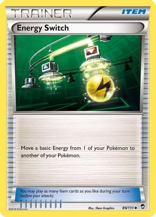 'Pokemon - 'Energy Switch 089/111  XY  Furious Fists - Uncommon