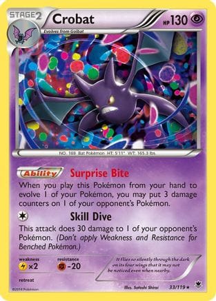 'Pokemon - 'Crobat 033/119  XY  Phantom Forces - Rare